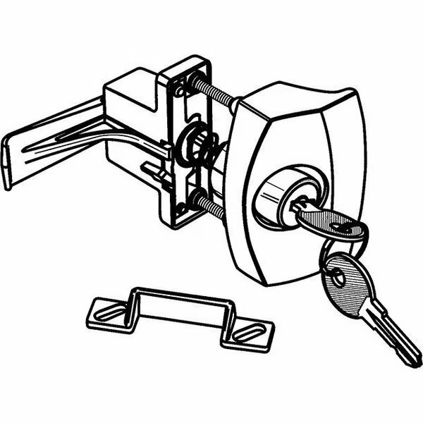Trailer Keyed Latch Set, Strybuc, Mfr#: 17-21KA